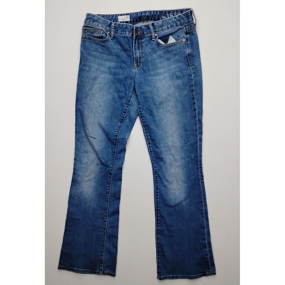 Gap Jeans Womens 30 Blue 1969 Curvy Bootcut Medium Wash Denim Low Rise Stretch